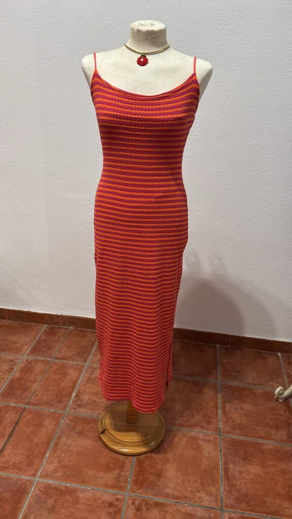 Vestido largo RAYAS FLUOR