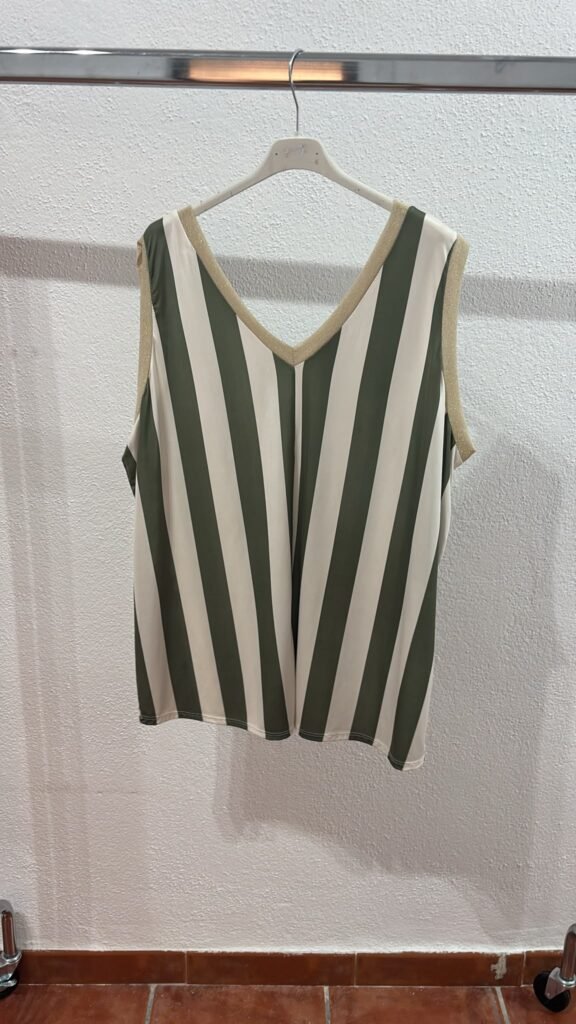 Camiseta LICRA rayas verde