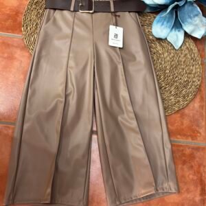 Pantalón poli piel midi