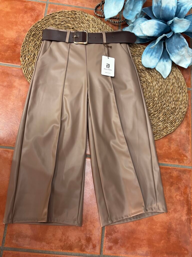 Pantalón poli piel midi